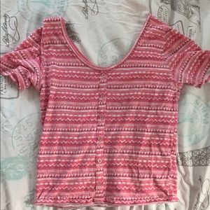 Abercrombie Kids Pink White Pattern Baby T-Shirt